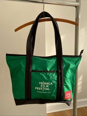 Tribeca Film Festival Manhattan Portage Green Tote Bag 16” x 12”
